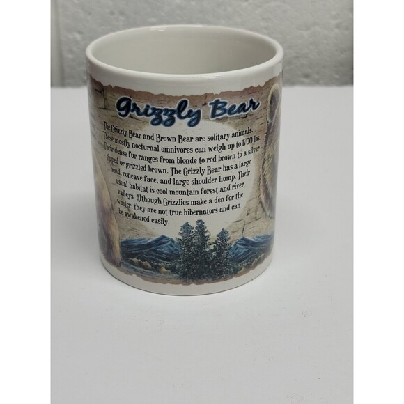 Share the Earth Grizzly Bear Mug Ceramic Coffee Cup Grizzly 1 Sky 1 Land 1 Sea - Picture 8 of 13